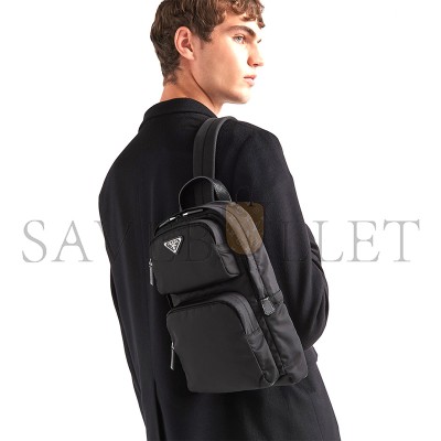 PRADA RE-NYLON AND SAFFIANO LEATHER BACKPACK 2VZ105 (31*20*5cm)  